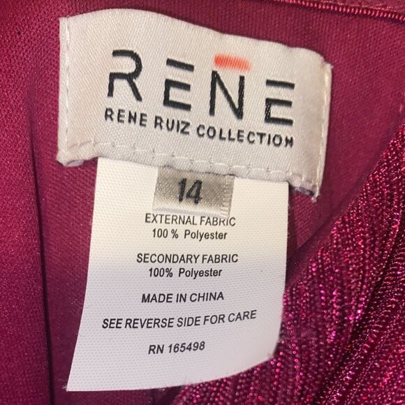 RENÉ RUIZ METALLIC STRAPLESS GOWN - Picture 3 of 7